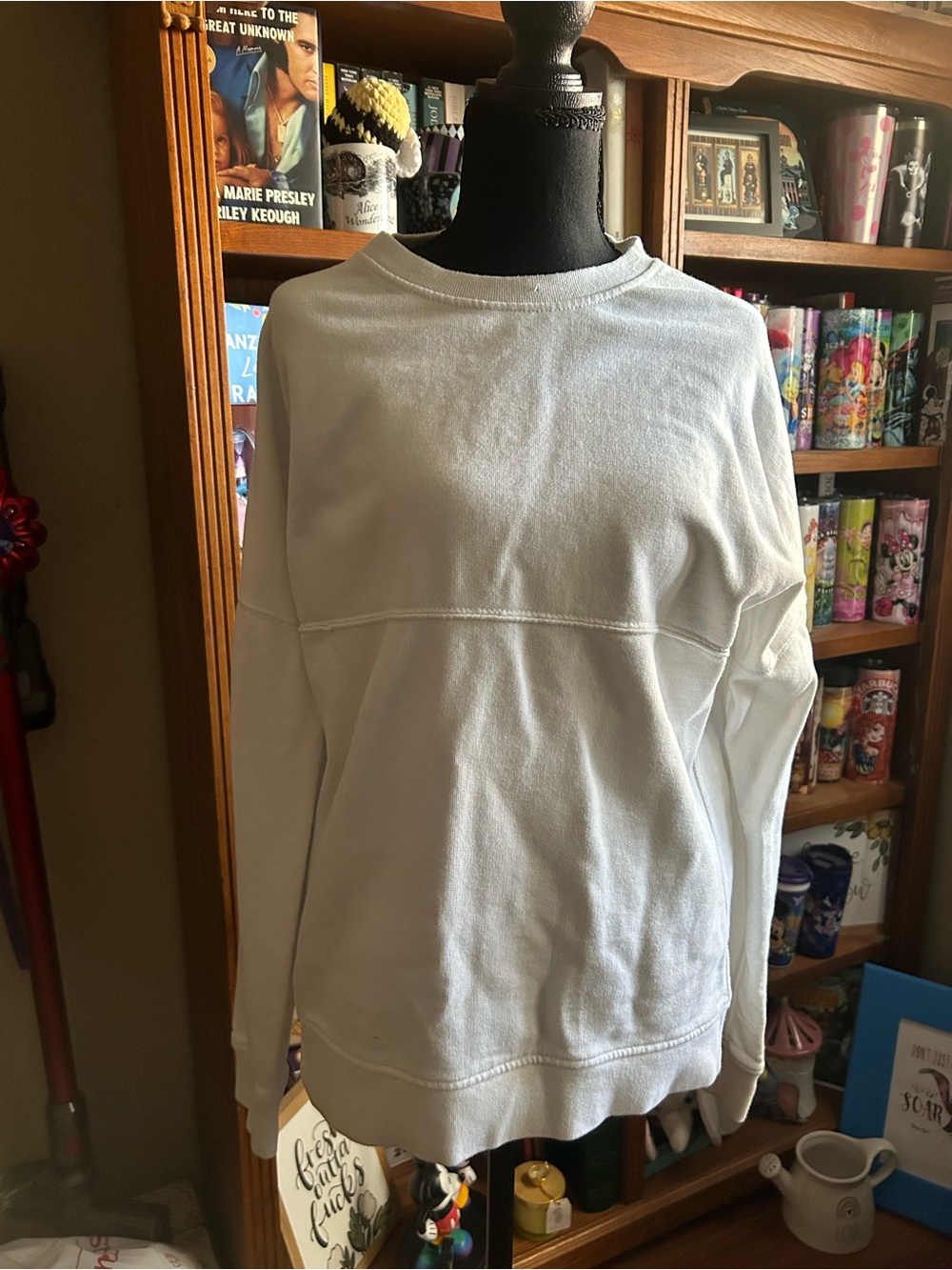 American Eagle Outfitters White Crewneck Sweatshirt